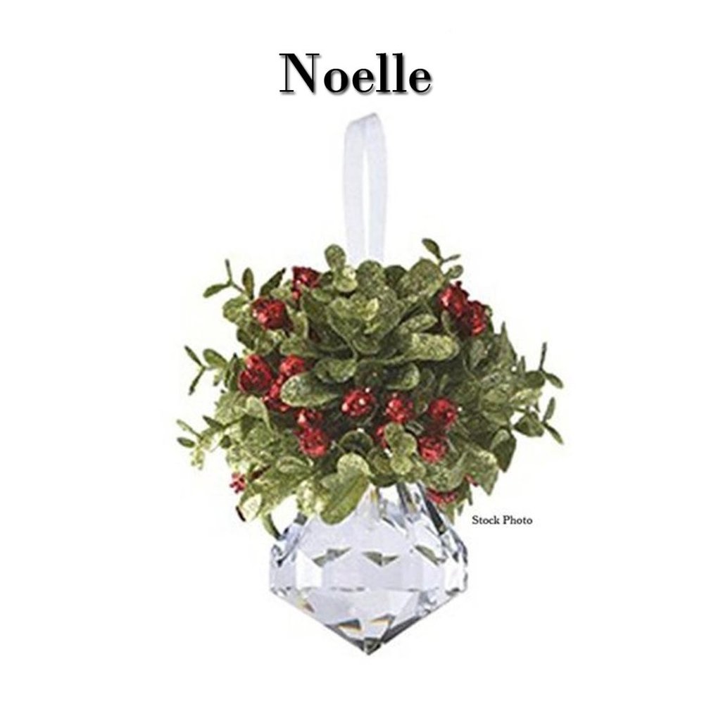 Ganz Kissing Krystals Mistletoe Christmas Ornament